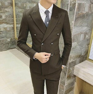 FINDSENSE品牌 韓國男 免燙面料 雙排扣 小西裝 修身西裝 西裝外套 單件外套