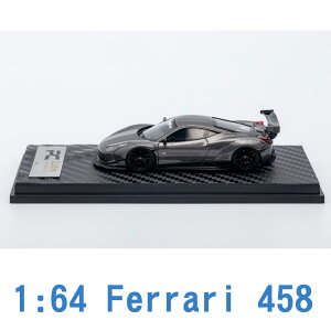 PC CLUB 1/64 模型車 Ferrari 法拉利 458 PC640003E 金屬灰