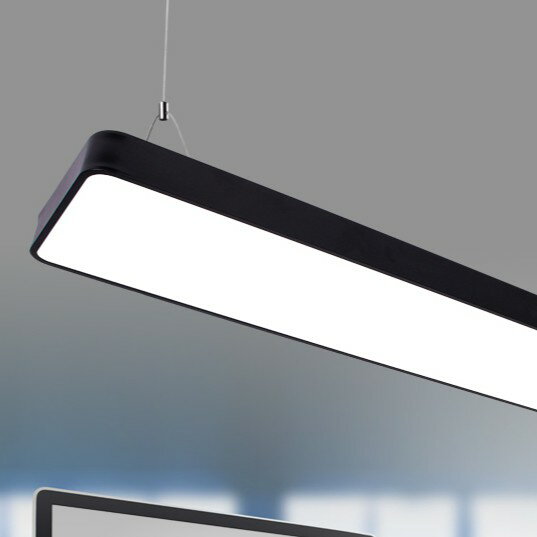 LED長條燈辦公室吊燈吸頂燈吊線長方形現代簡約燈具方通燈支架燈 摩可美家