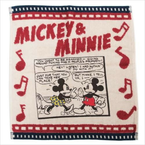 米奇米妮音符方巾 迪士尼 毛巾 手帕 日貨 正版授權 J00013578