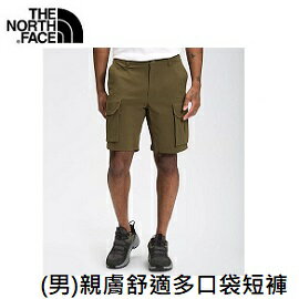 [ THE NORTH FACE ] 男 親膚舒適多口袋短褲 綠 / NF0A4U9737U