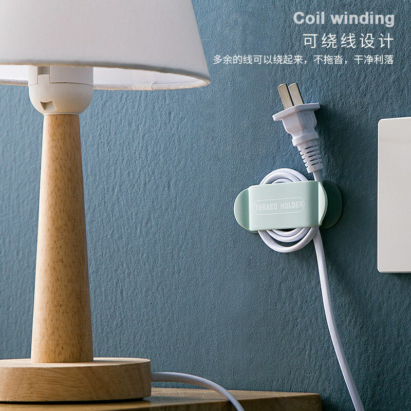 插頭固定器 無痕插頭固定器 壁掛理線器 家用創意電線收納神器 插座掛鉤一組4入 4