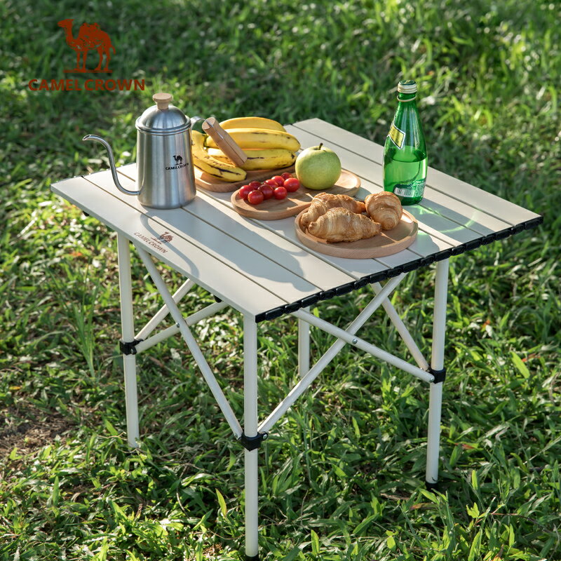 駱駝戶外折疊桌野餐露營桌子野營裝備用品蛋卷桌小方桌桌椅全套