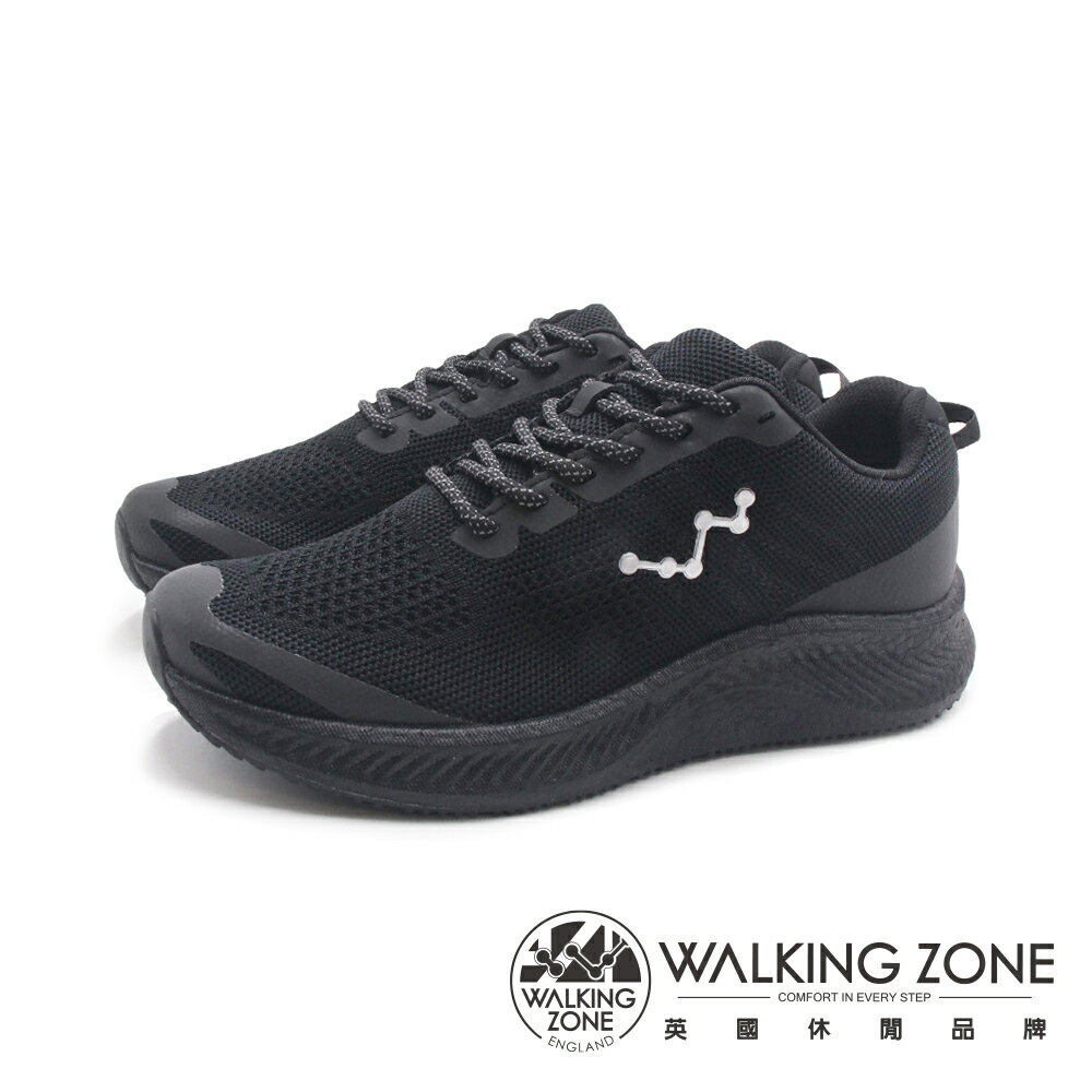 WALKING ZONE(男)3M防油水夜視止滑休閒鞋 男鞋-黑色