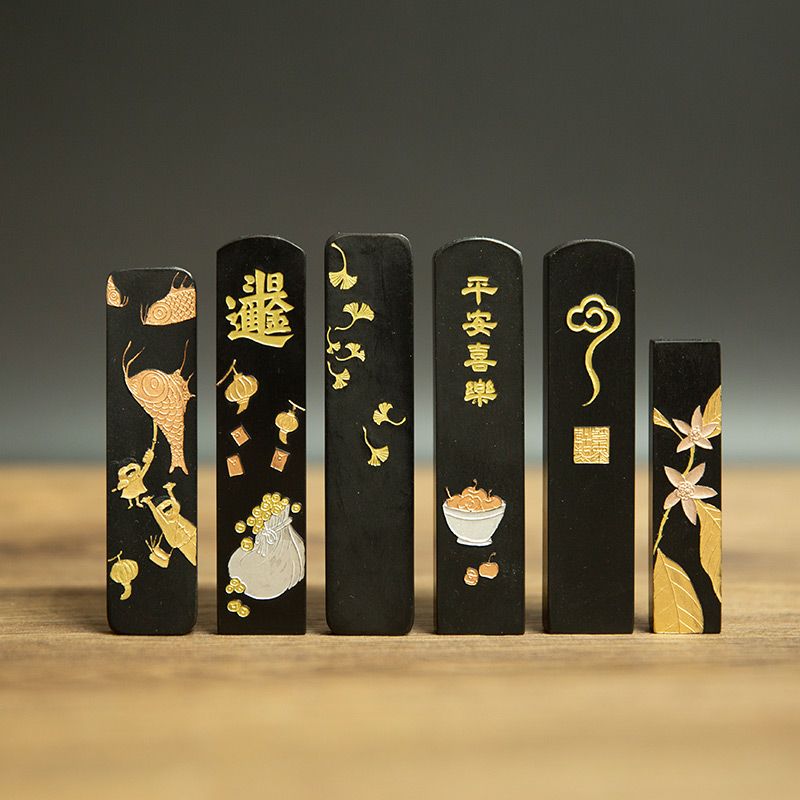 印泥 印章 印台 油煙墨徽墨墨條墨塊手工墨錠傳統毛筆書法國畫專用