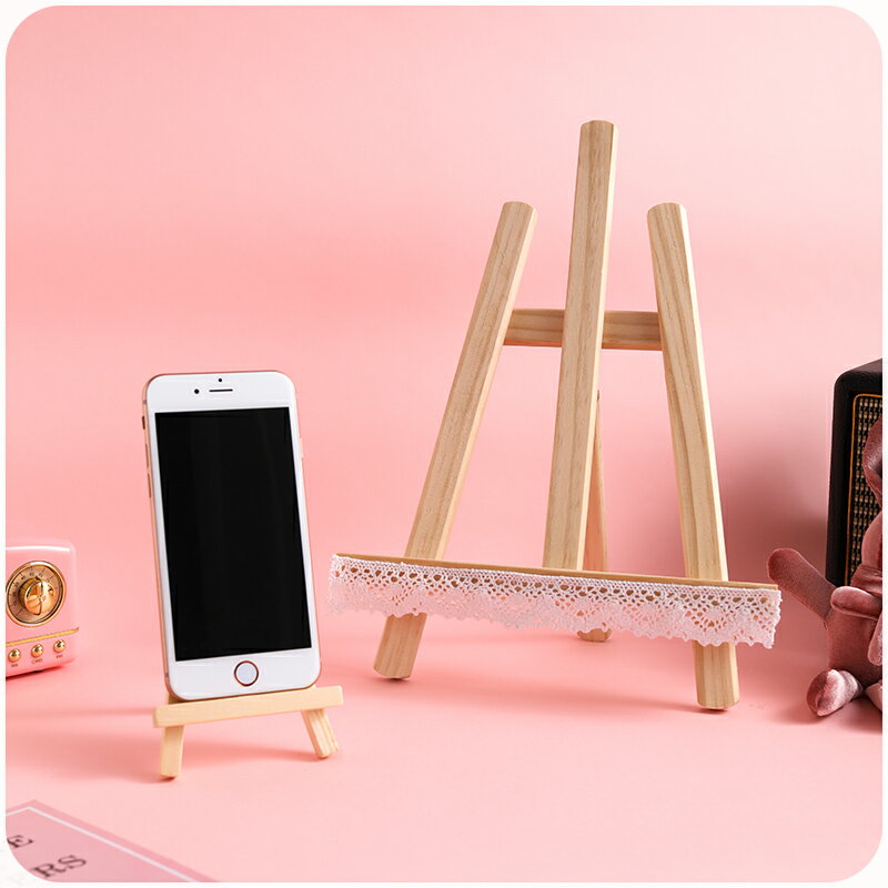 手機懶人支架床頭桌面ipad平板三角支架多功能小木架展示架擺件