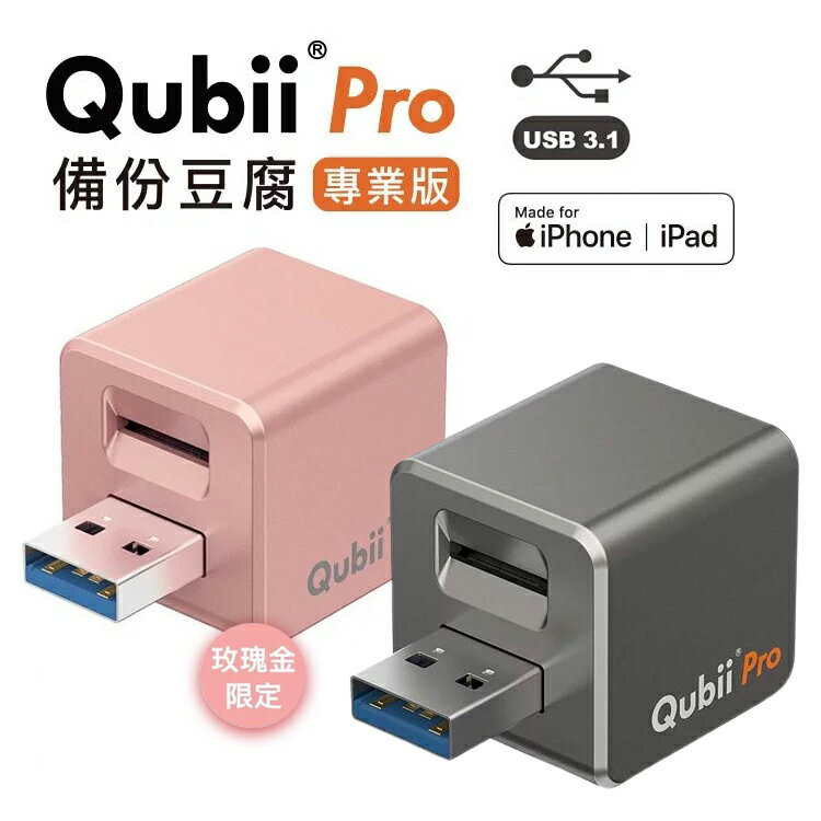 Qubii Pro 備份豆腐 專業版 充電器 蘋果專用 快速傳輸 iPhone專用 USB3.1 快充 備份 儲存