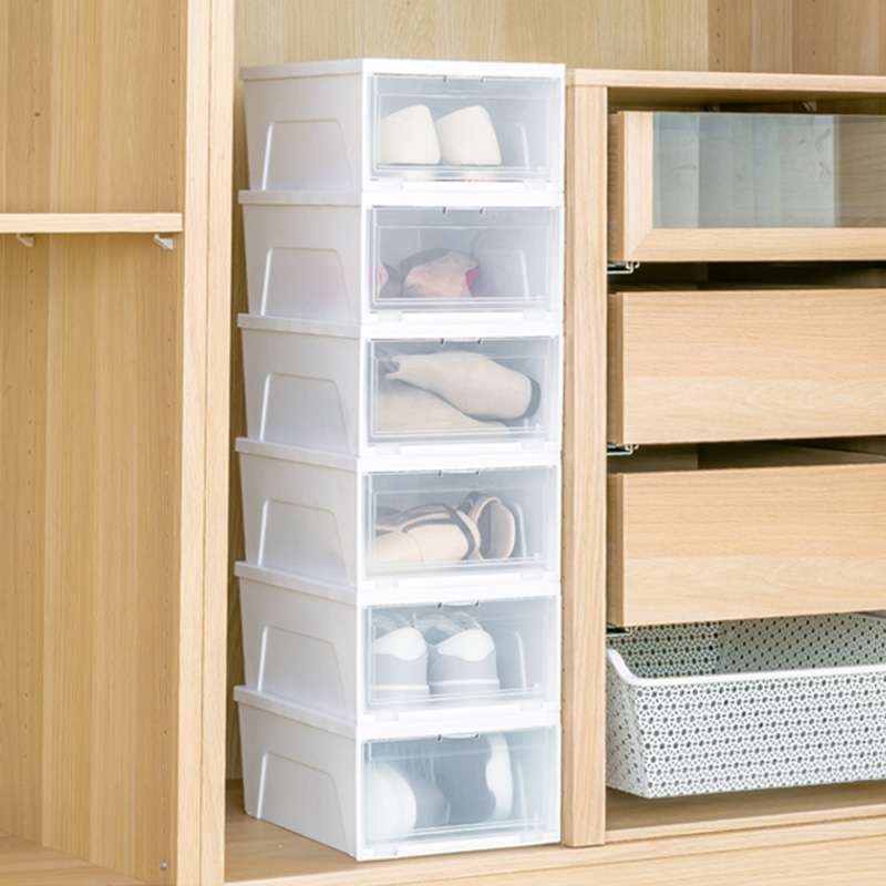 愛麗思家用透明水晶籃球鞋盒收放鞋子鞋柜收納箱整理架儲物柜