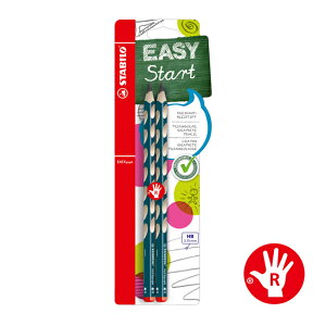 STABILO 德國 思筆樂 EASYgraph 洞洞鉛筆 藍綠色 右手筆 2支入 / 組 B-39890-10