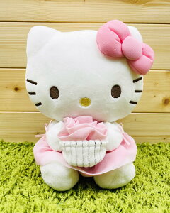 【震撼精品百貨】Hello Kitty 凱蒂貓~日本SANRIO三麗鷗 KITTY絨毛娃娃-玫瑰花*76879