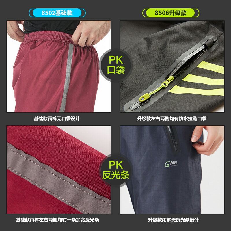 雨褲男防水褲下半身單件單條單件加厚防暴雨騎外賣專用女行摩托車 2