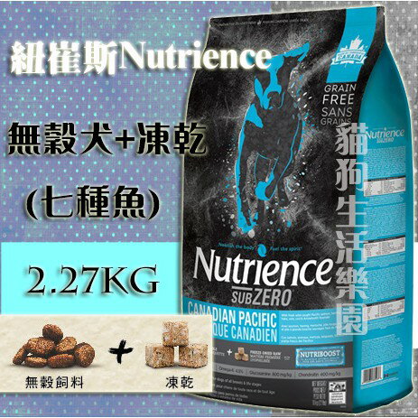 【犬用】紐崔斯Nutrience無穀犬+凍乾(七種魚) 2.27kg