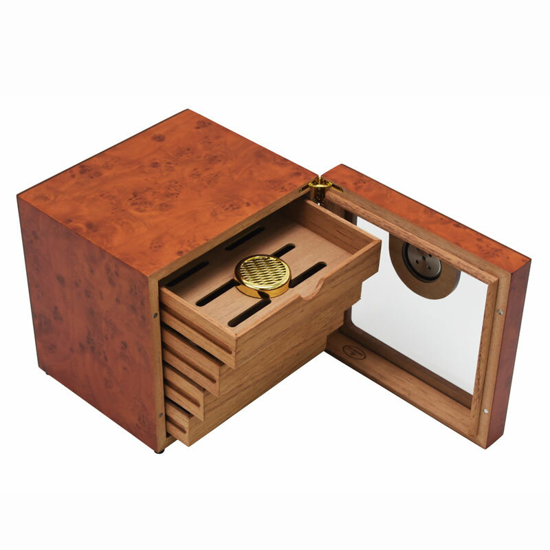 雪茄收納盒 雪茄保濕盒 進口雪松木雪茄柜四層小立柜雪茄盒 保濕柜恒濕