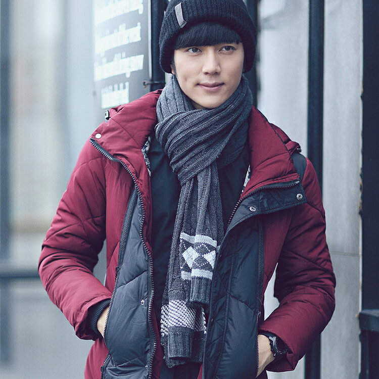 韓版羊毛圍巾春秋冬季保暖長款毛線圍脖男女士情侶加厚披肩兩用