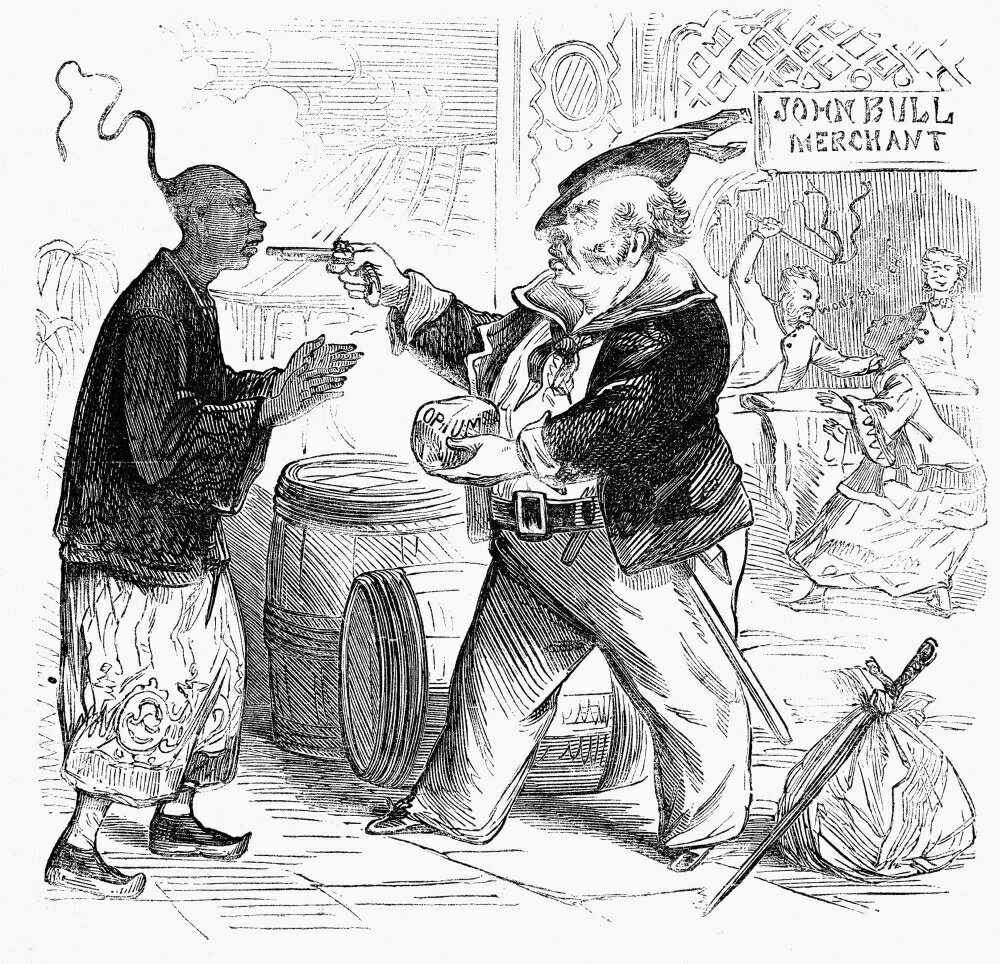 Posterazzi: Cartoon Opium War 1864 NTo The Weak Relation Cartoon From ...