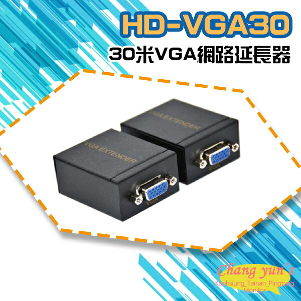 昌運監視器 HD-VGA30 30米VGA網路延長器 免電源【APP下單4%點數回饋】