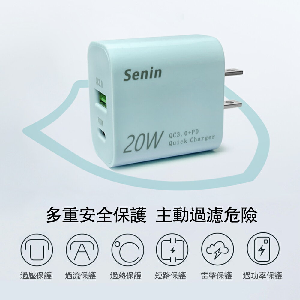 神音公司貨20w  氮化稼 GaN 快充頭 PD QC 2孔 充電頭 Type C支援iPhone 16三星【APP下單享6%回饋】 3