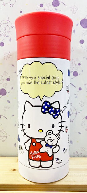 【震撼精品百貨】凱蒂貓 Hello Kitty 日本SANRIO三麗鷗 KITTY不鏽鋼保溫瓶(450ML)-法國旗/紅#10004 震撼日式精品百貨
