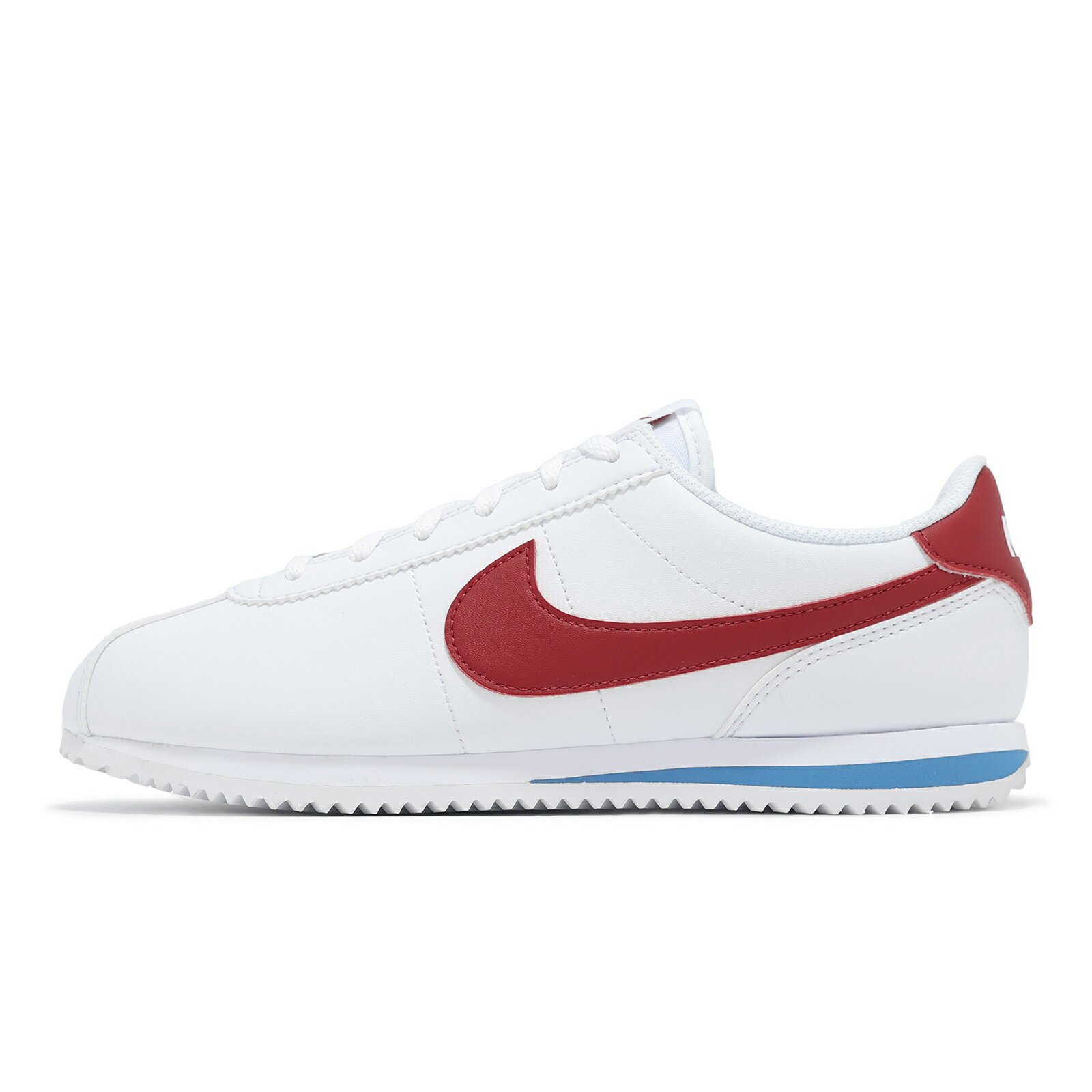 Nike 阿甘鞋 Cortez GS 大童 女鞋 白 紅 皮革 經典 百搭 休閒鞋