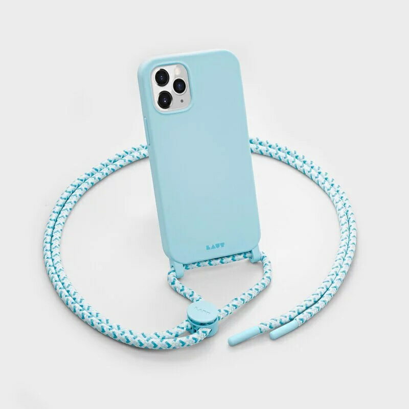 iPhone 12 series｜PASTLE series系列 掛繩背帶手機殼 - 藍｜LAUT