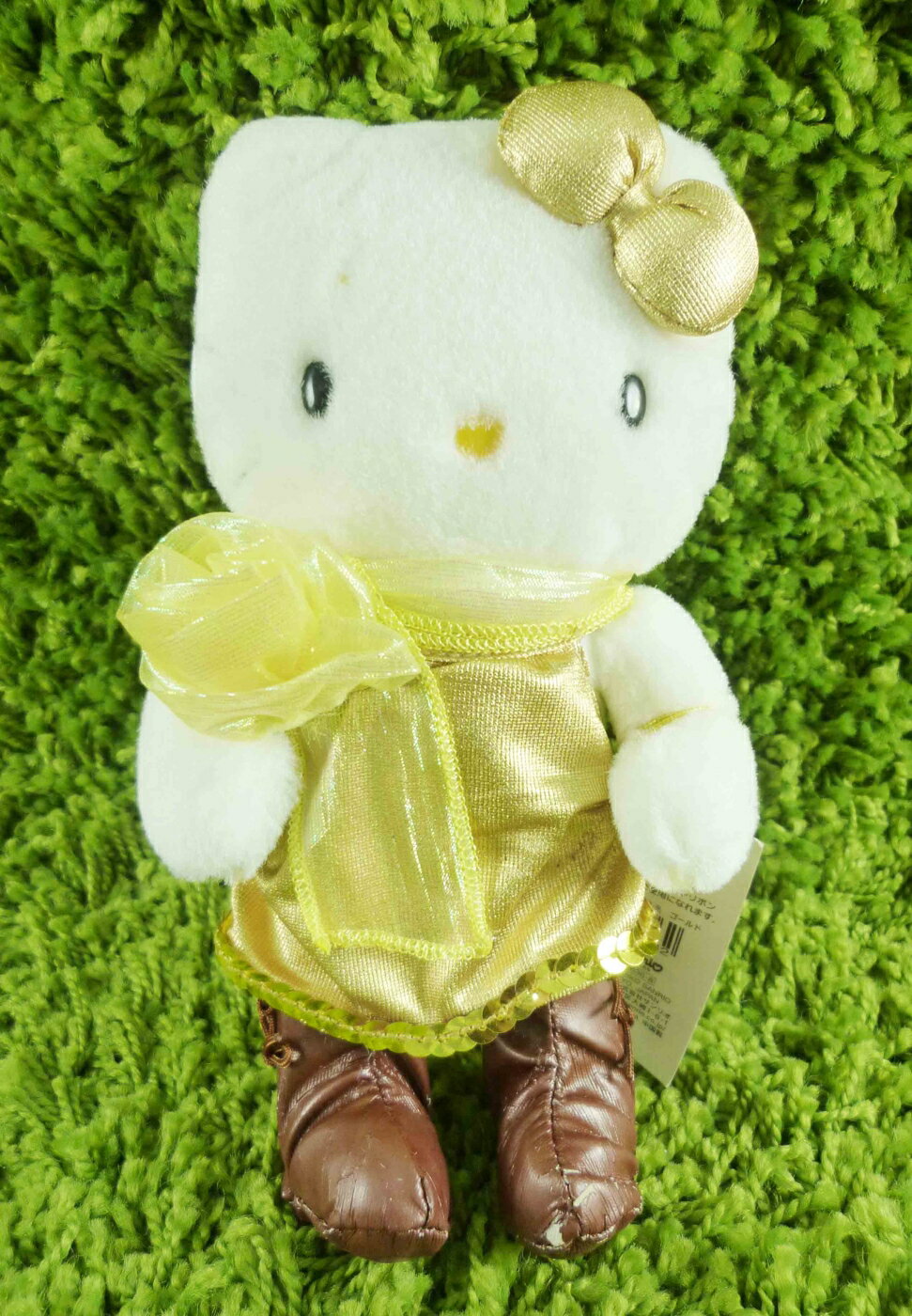 【震撼精品百貨】Hello Kitty 凱蒂貓 KITTY絨毛娃娃-全身圖案-金色 震撼日式精品百貨
