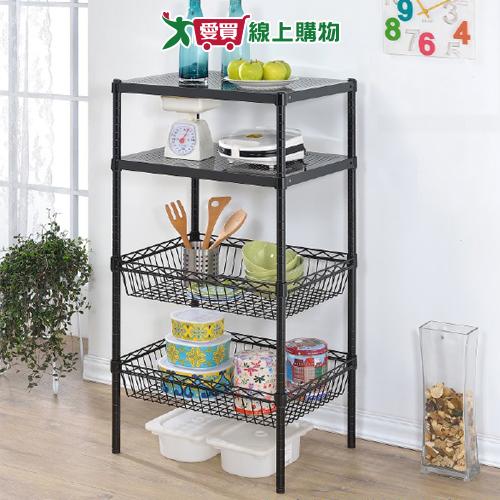 MAX 雙版雙籃置物架 (60x45x120cm) 好組裝 收納 置物 整理 耐用 防水【愛買】