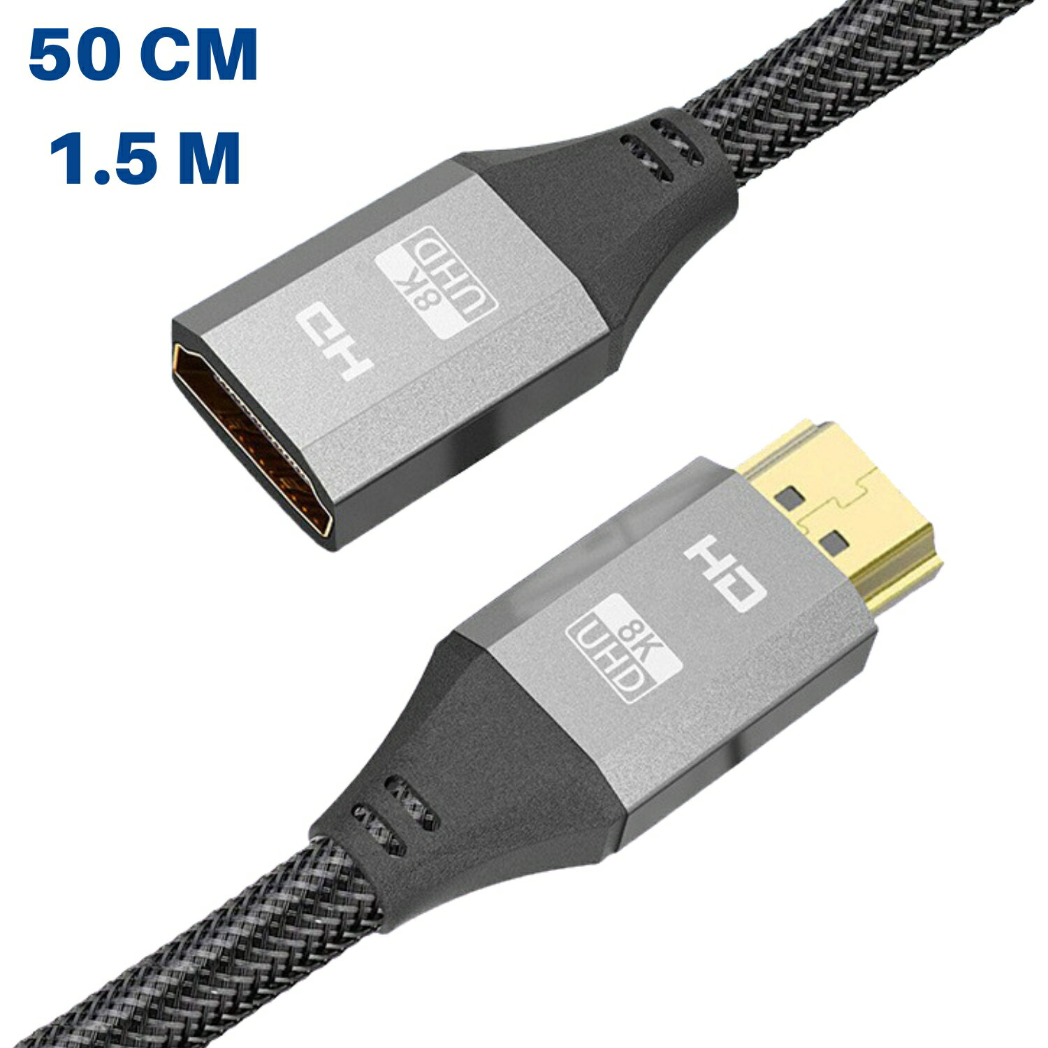 [4玉山網現貨] HDMI 2.1 公對母 延長線 -8K 60Hz 4K 120Hz UHD 影音視訊線 鍍金接頭鋁合金外殼 PS5 Xbox Series X S (PP3)HD249 0