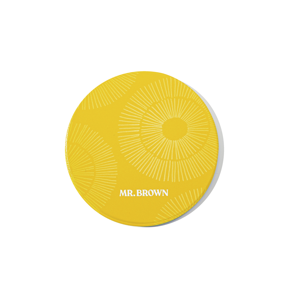 MR. BROWN 吸水杯墊 (黃色)