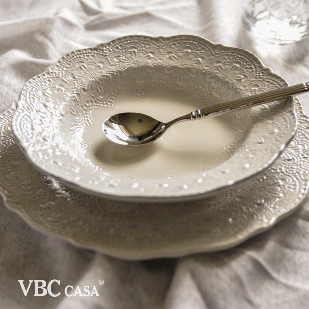 義大利 VBC casa-浮雕蕾絲系列 / 情調晚餐 獨享 2 件組