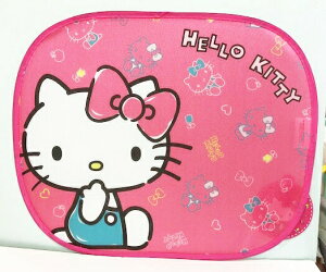 【震撼精品百貨】Hello Kitty 凱蒂貓 凱蒂貓 HELLO KITTY 車用遮陽板(桃底藍衣)#45271 震撼日式精品百貨