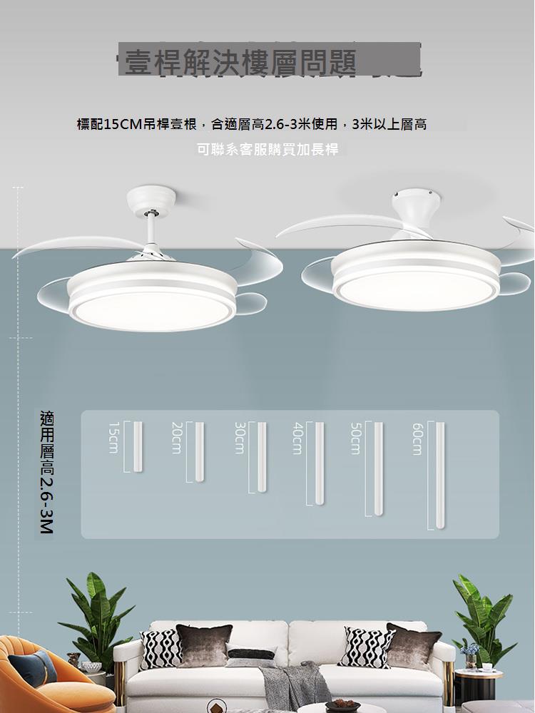 110V 2024款 吊扇燈 風扇燈 循環扇 遙控電風扇 吊頂風扇 吊扇燈現代簡約客廳燈具新款靜音臥室吊扇