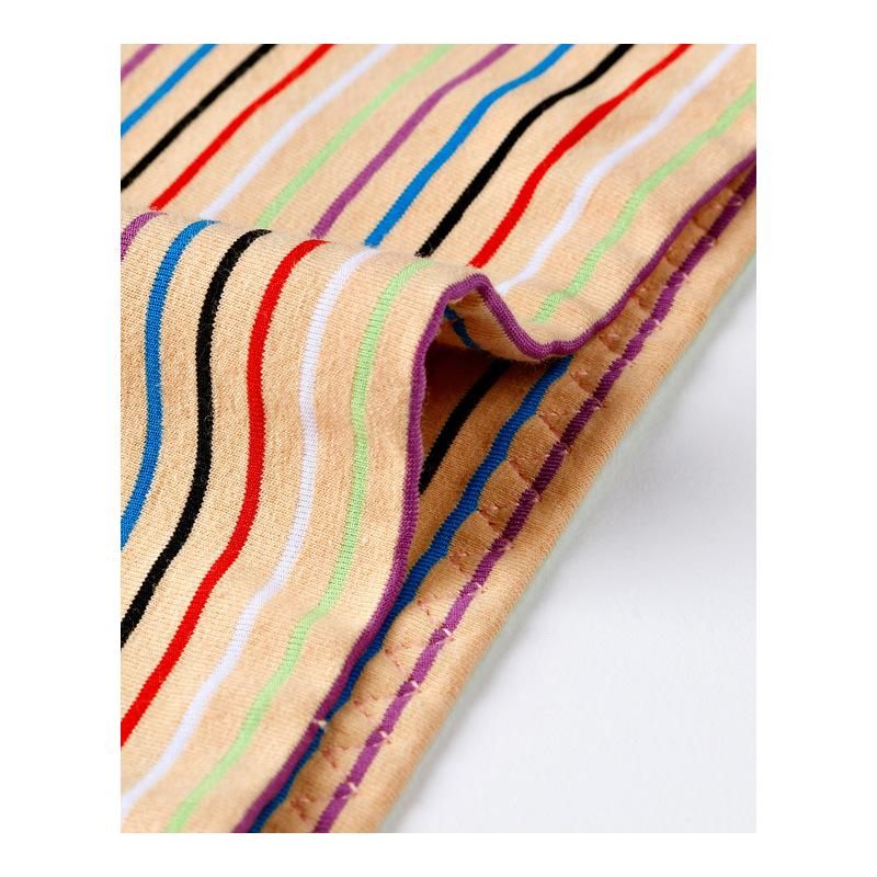 純棉高腰女內褲提臀收腹棉褲頭收腹透氣美體塑身提臀棉條紋三角褲 4