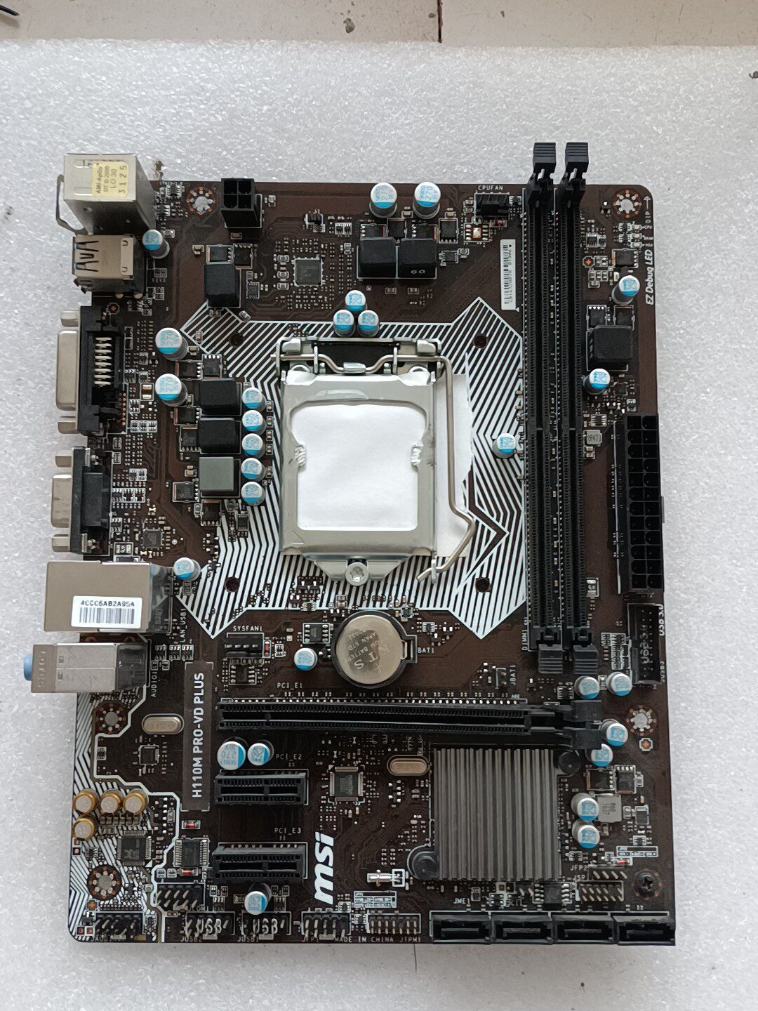 微星H110M PRO-VD PLUS主機板 功能完好無損傷 實物拍攝成色新 附原裝擋板 電腦主機板主機板零件升級推薦