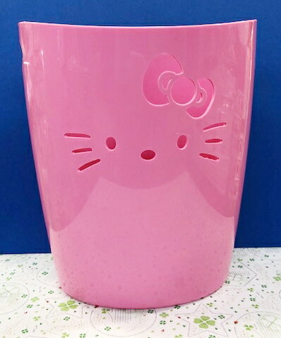 【震撼精品百貨】Hello Kitty 凱蒂貓 日本塑膠垃圾桶/置物桶-粉#86258 震撼日式精品百貨