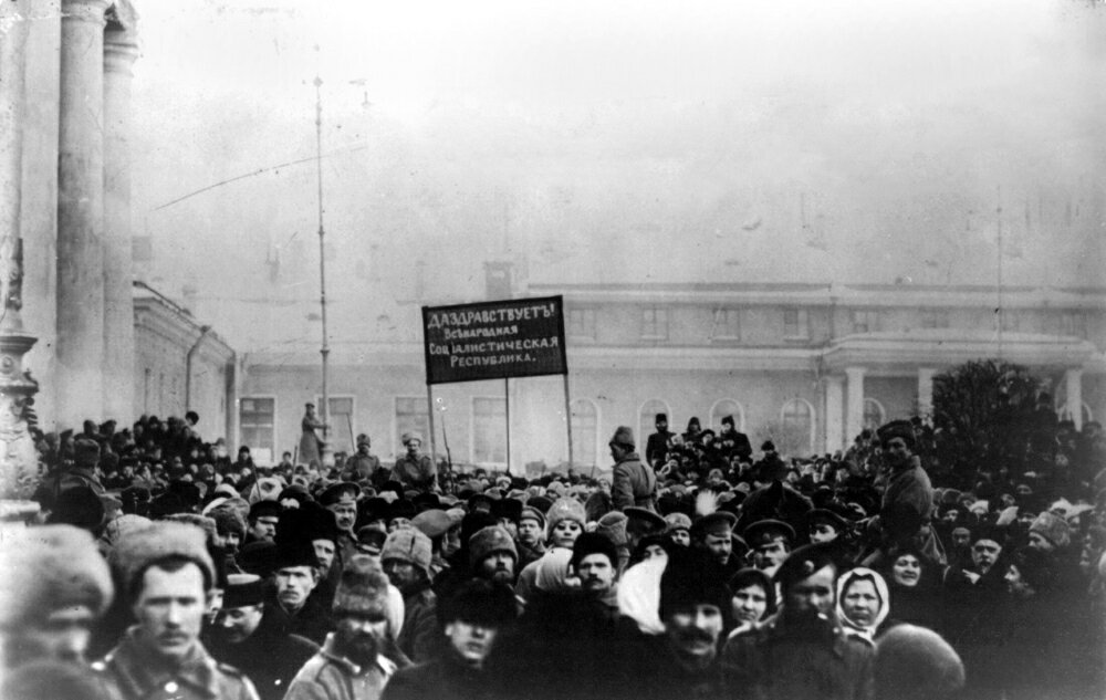 Posterazzi: Russian Revolution 1917 Na Mob Of Civilians And Soldiers ...