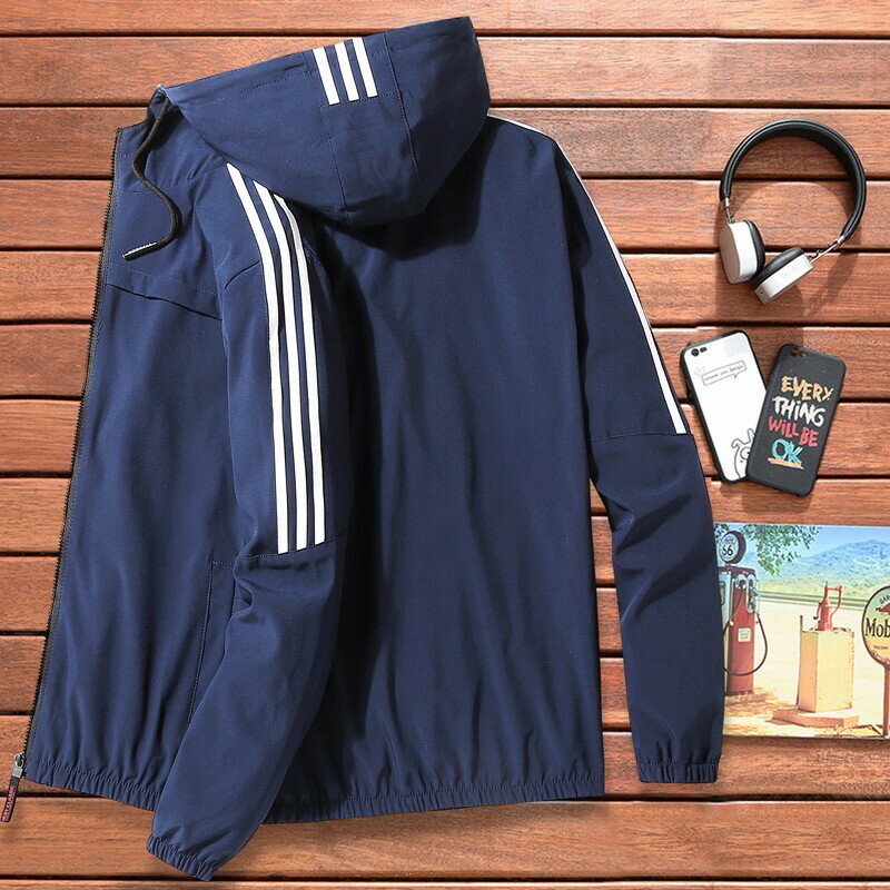 [M-8XL] 男士外套 大尺碼寬鬆胖哥肥佬夾克外套 連帽拉繩內裡口袋防風外套 耐磨抗皺 辦公居家戶外出行外套男
