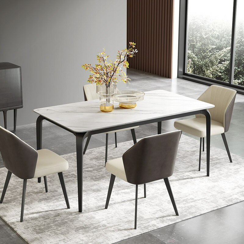 桌子 巖板餐桌家用小戶型長方形兩用餐廳意式餐桌椅組合