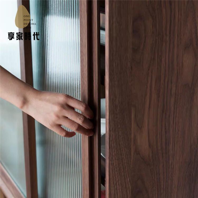 北歐實木雜志櫃 日式簡約小戶型多功能書櫃 黑板櫃 玻璃門書架 餐邊櫃 xj7241
