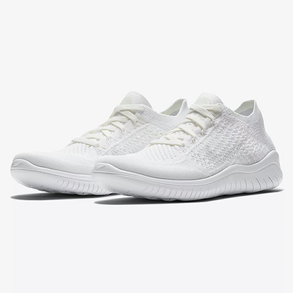 NIKE FREE RN FLYKNIT 2018 女鞋 慢跑 休閒 赤足 編織 白【運動世界】 942839-103