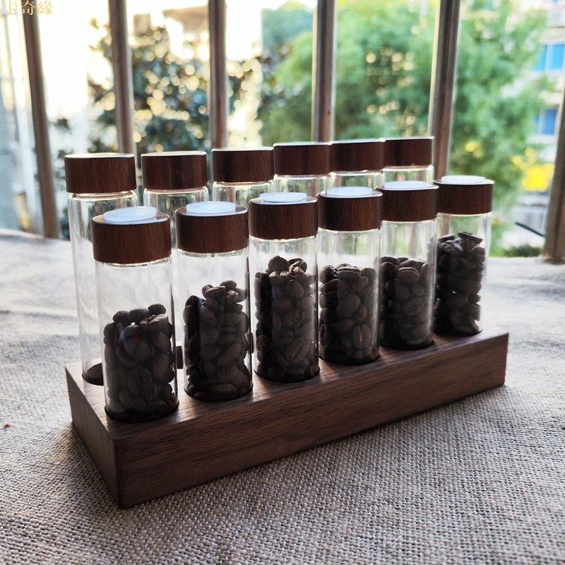 咖啡豆單次小分裝瓶 咖啡豆展示罐 密封罐 咖啡豆保存 收納試管 咖啡豆分裝試管