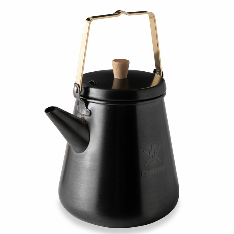 日本 Fireside 29053 不鏽鋼 水壺 茶壺 1L 黑色 露營 野營 復古 日本製 老奶奶壺