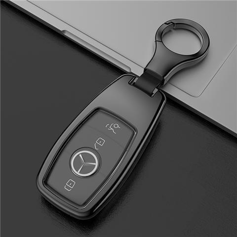 【優選百貨】賓士 Benz 鑰匙套 E300L E級 C級 c260 GLC GLB GLE350 鑰匙包 鑰匙殼 合金高檔扣鑰匙套 鑰匙包