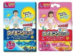 日本【大王 GOO.N 戲水專用紙尿褲 游泳尿布 一包3入 M號、L號、XL號(男/女)