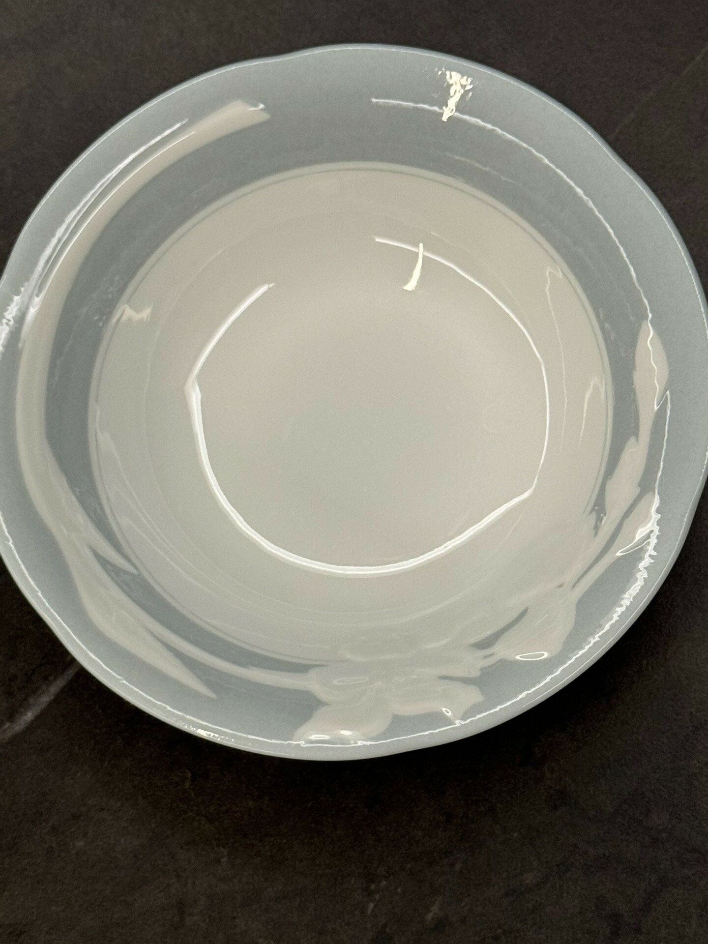 日本瓷器聖羅蘭ysl盤子浮雕鳳尾花霧霾藍缽碗幹飯碗湯碗