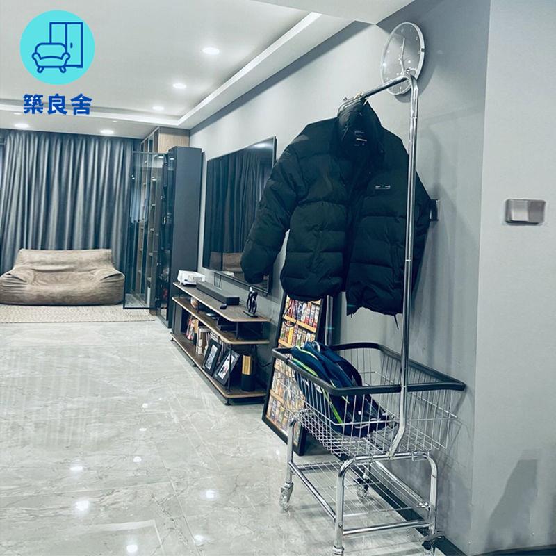 免運 開立發票 衣帽架 晾衣架 落地晾衣架 掛衣架 落地收納衣架 曬衣架 多功能移動衣架推車落地家用陽臺晾衣架臥室掛衣服服裝店收納架子特惠/工廠直銷 工廠現貨 全館折扣 售後保障 zl535
