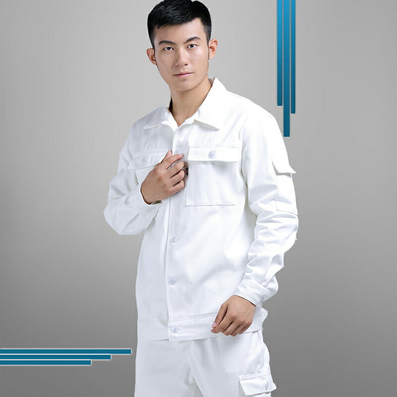 電焊服男套裝工作服全棉白色專業焊工服 純棉加厚耐磨可印字