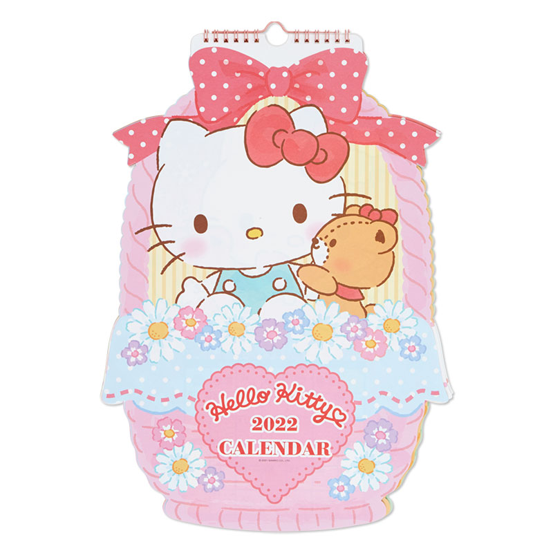 【震撼精品百貨】2022年 掛曆/年曆/手帳 日本三麗鷗Sanrio KITTY 2022年造型掛曆/桌曆#74849 震撼日式精品百貨