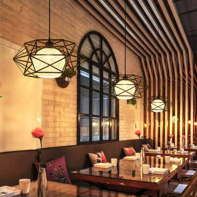 公司貨 可開票 110V 復古餐廳燈吊燈創意個性茶室美發理發店專用燈中式火鍋店簡約燈具 快速發貨