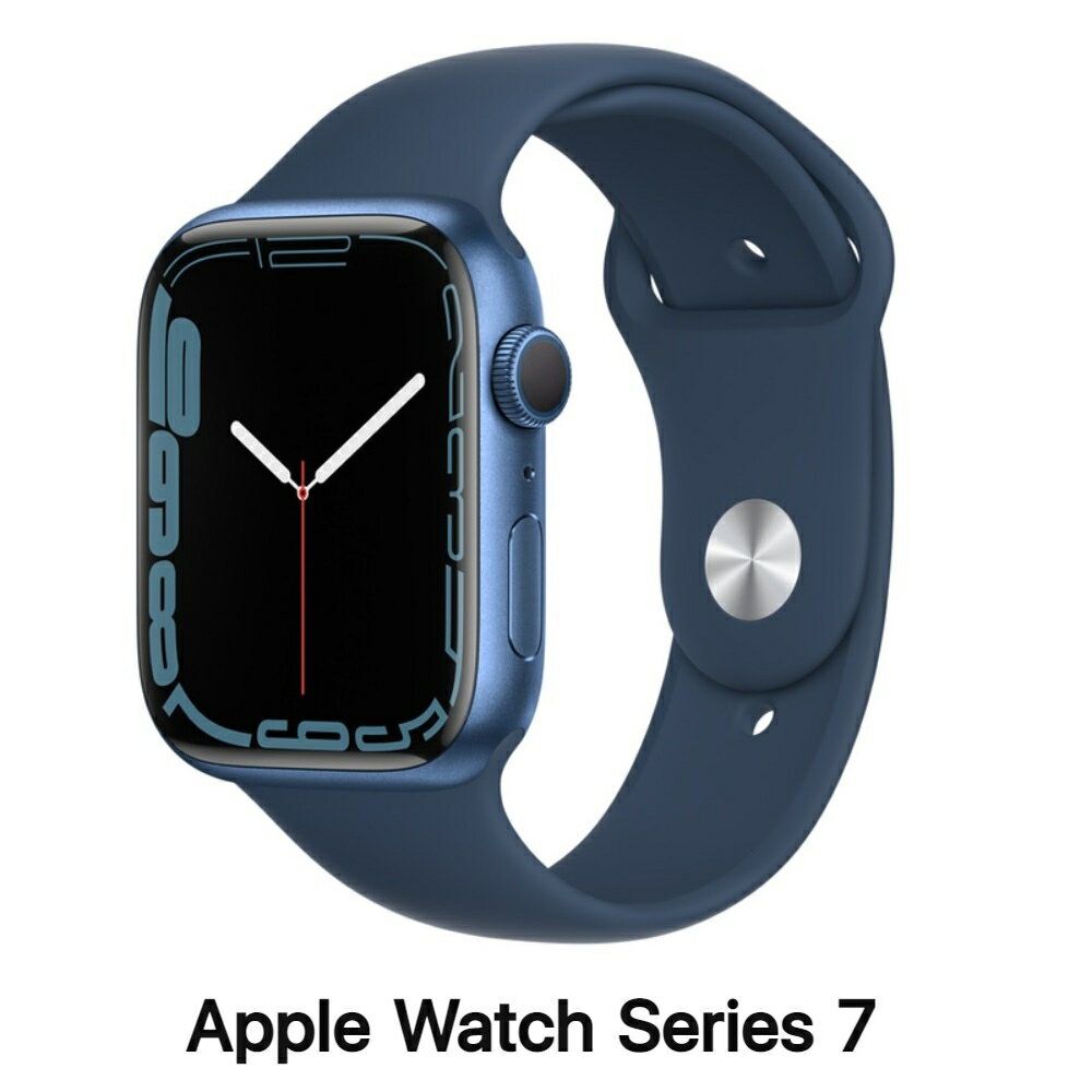 Apple Watch S7(GPS+Cellular)藍色鋁金屬錶殼配藍色運動錶帶45mm 全新