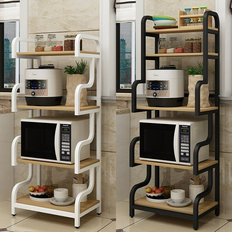 廚房用品用具落地多層置物架微波爐置物架家用廚房收納架儲物架子